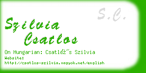 szilvia csatlos business card